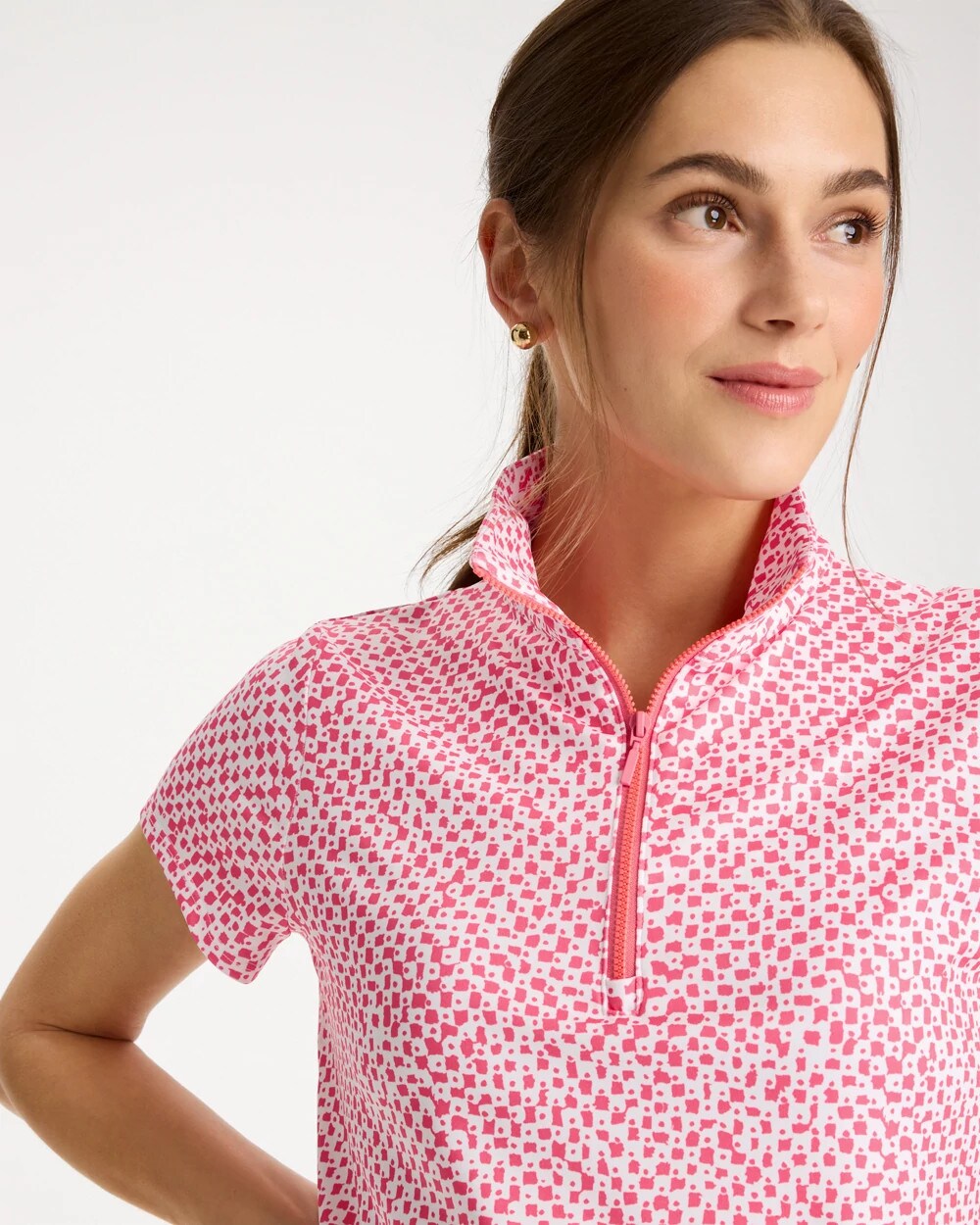 Zenergy UPF Geo Half Zip Polo