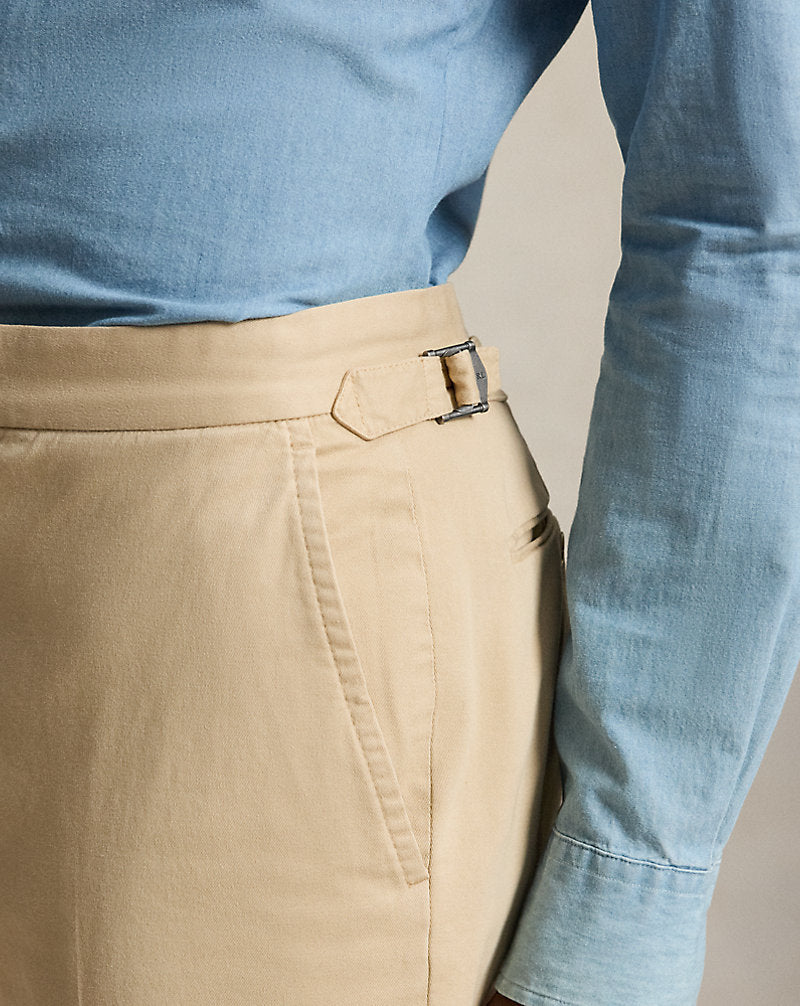 Garment-Dyed Stretch Chino Suit Trouser Tan
