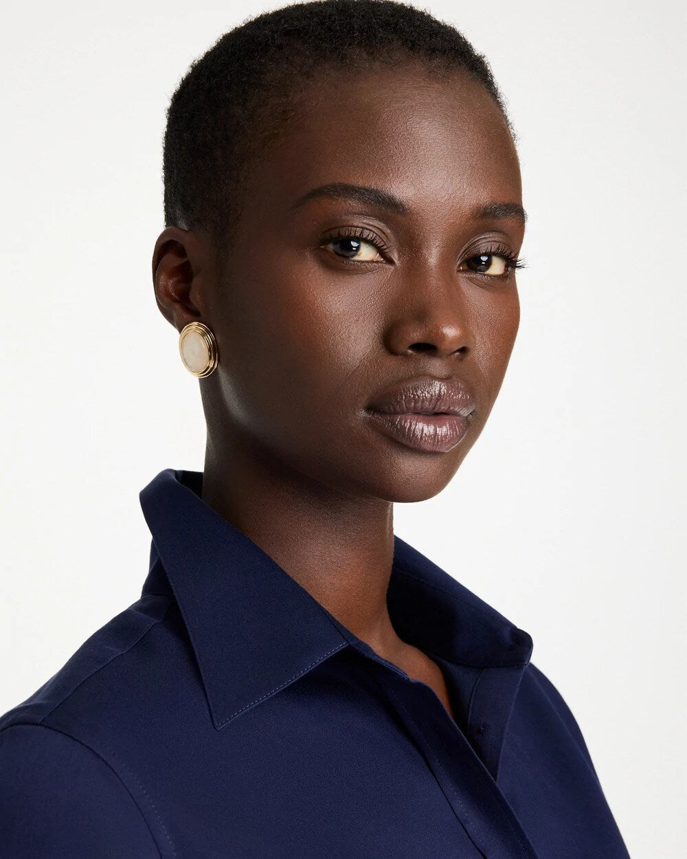 Neutral Cab Clip-On Earrings