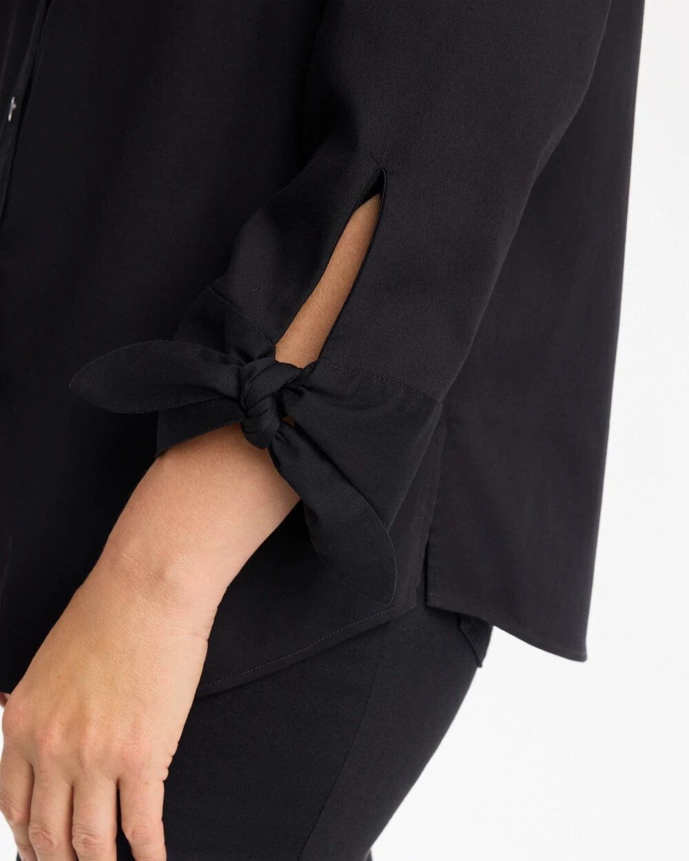 No Iron Stretch Tie-Cuff Shirt