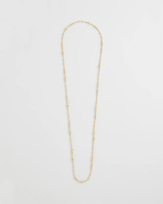 Goldtone Long Beaded Necklace