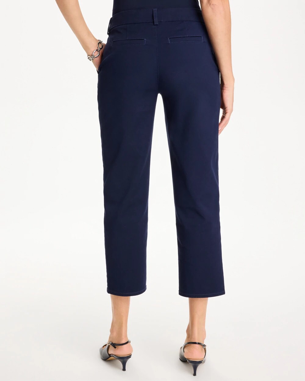 Relaxed Boyfriend Chino Crop Pants