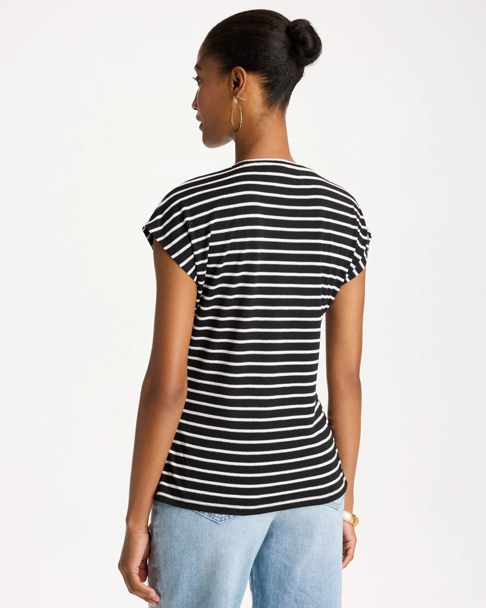 Striped Tie-Front Tee