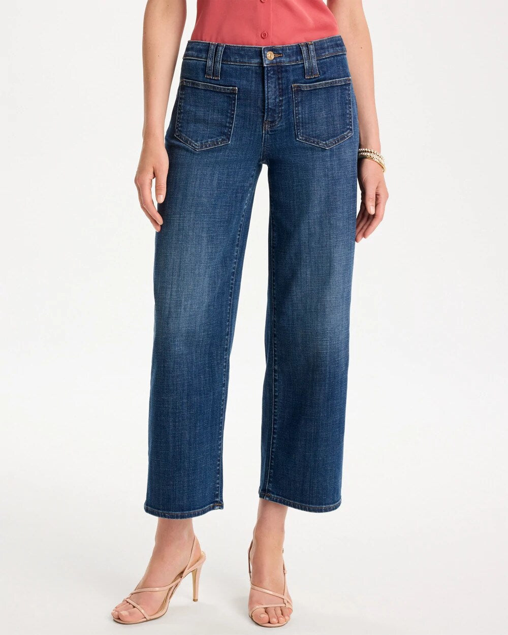 Girlfriend Wide-Leg Crop Jeans