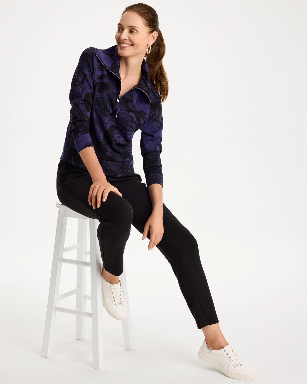 Zenergy Soft Half-Zip Pullover Top