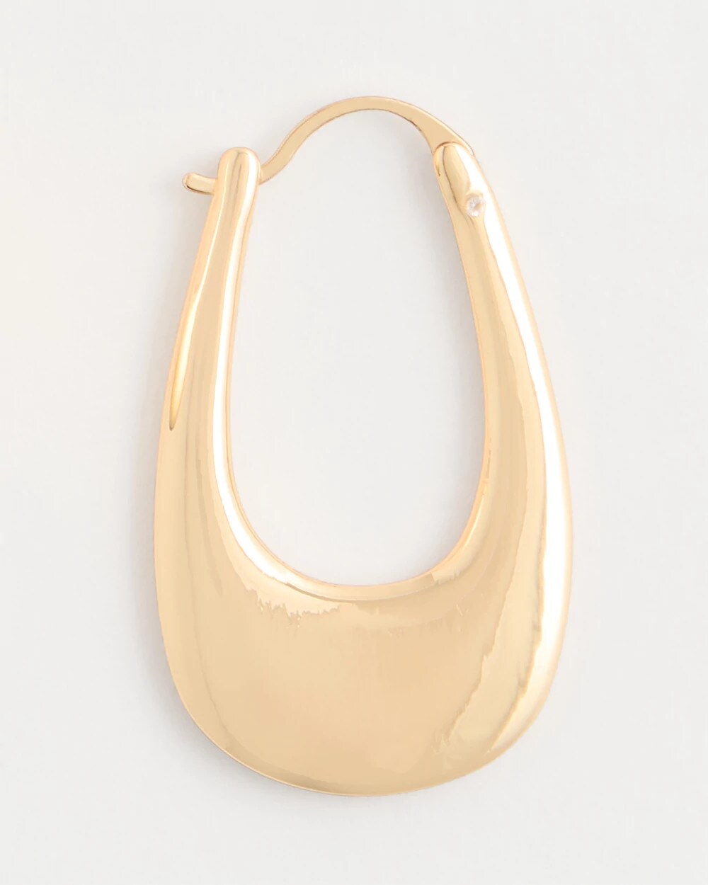 Goldtone Front To Back Hoop Earrings