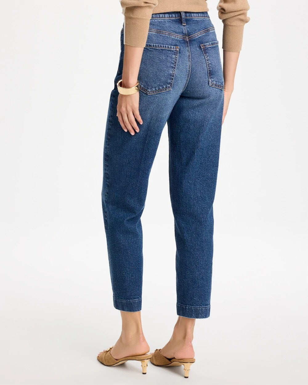 Vintage Chic High-Rise Barrel Jeans
