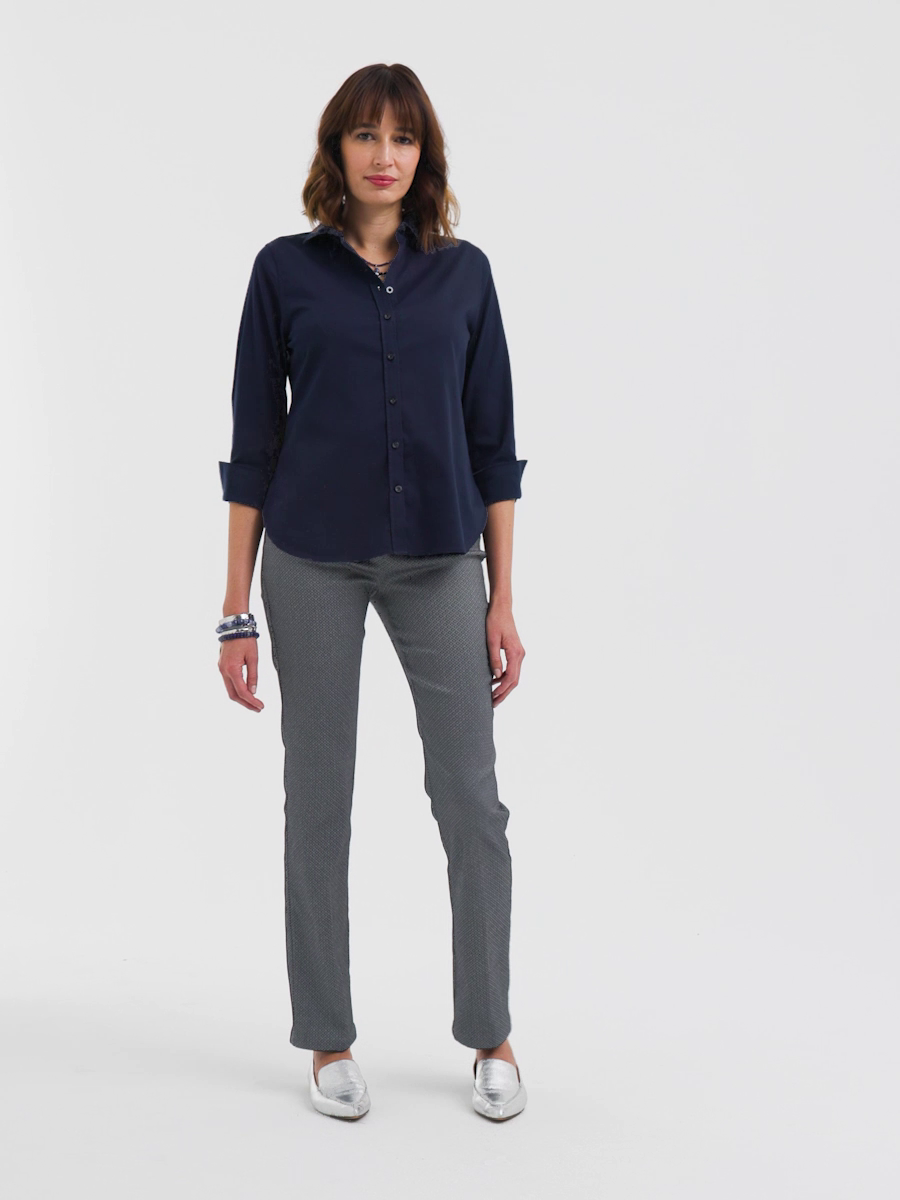 Brigitte Diamond Print Slim Pants