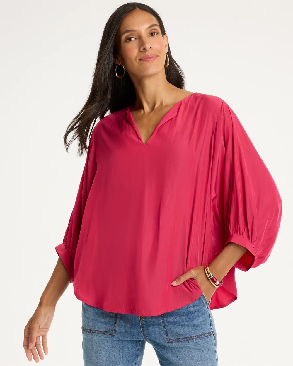 Sea Island Batwing Sleeve Blouse