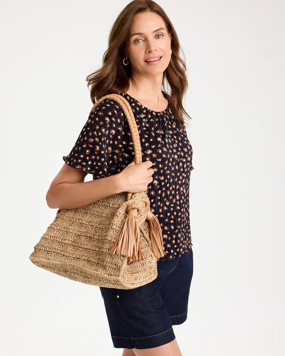 Chico's x Romi Boho 4-Tassel Tote