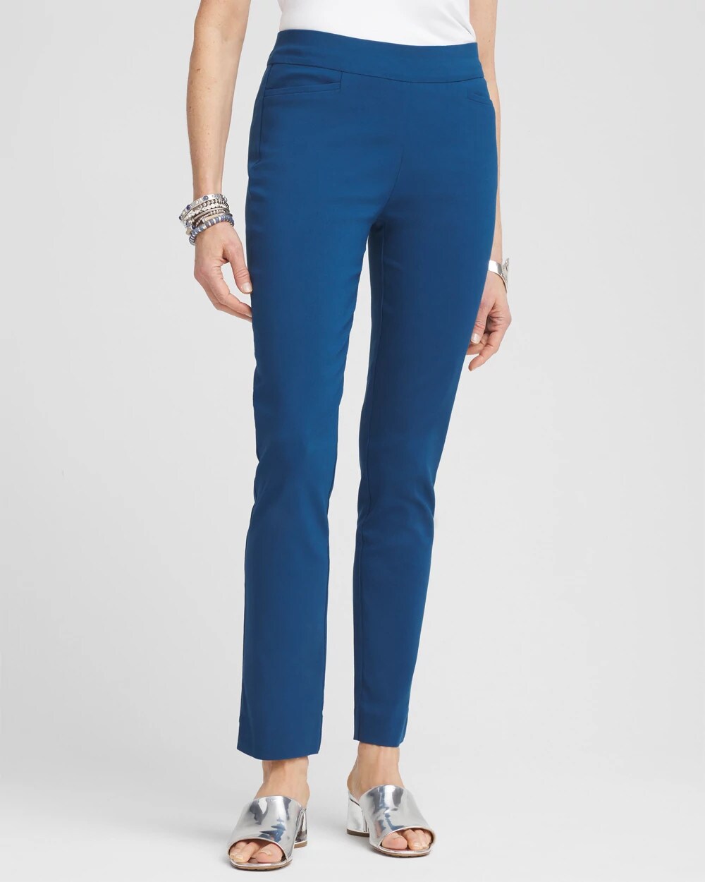 Brigitte Pull-On Slim Ankle Pants