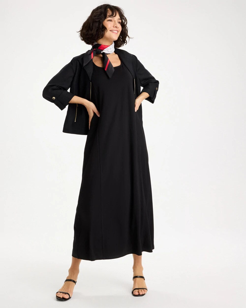 Ponte Seamed Maxi Dress