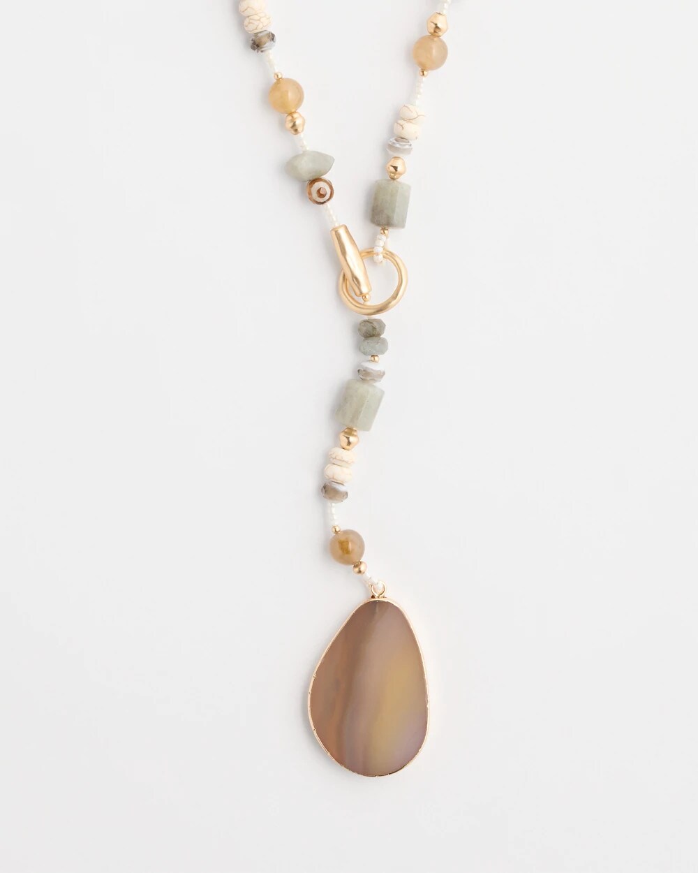 Genuine Stone Y-Necklace