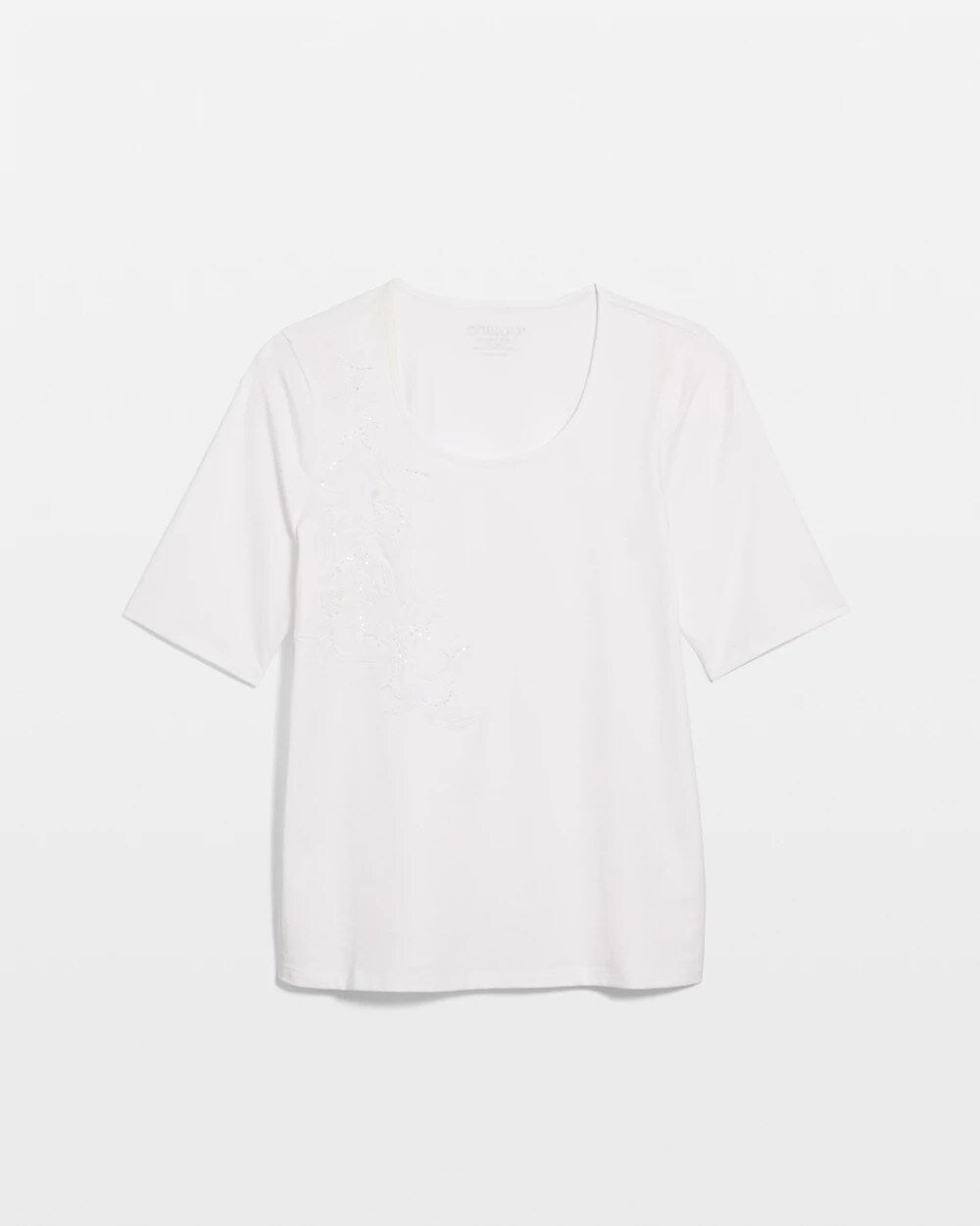 Sequin Embroidered Floral Tee