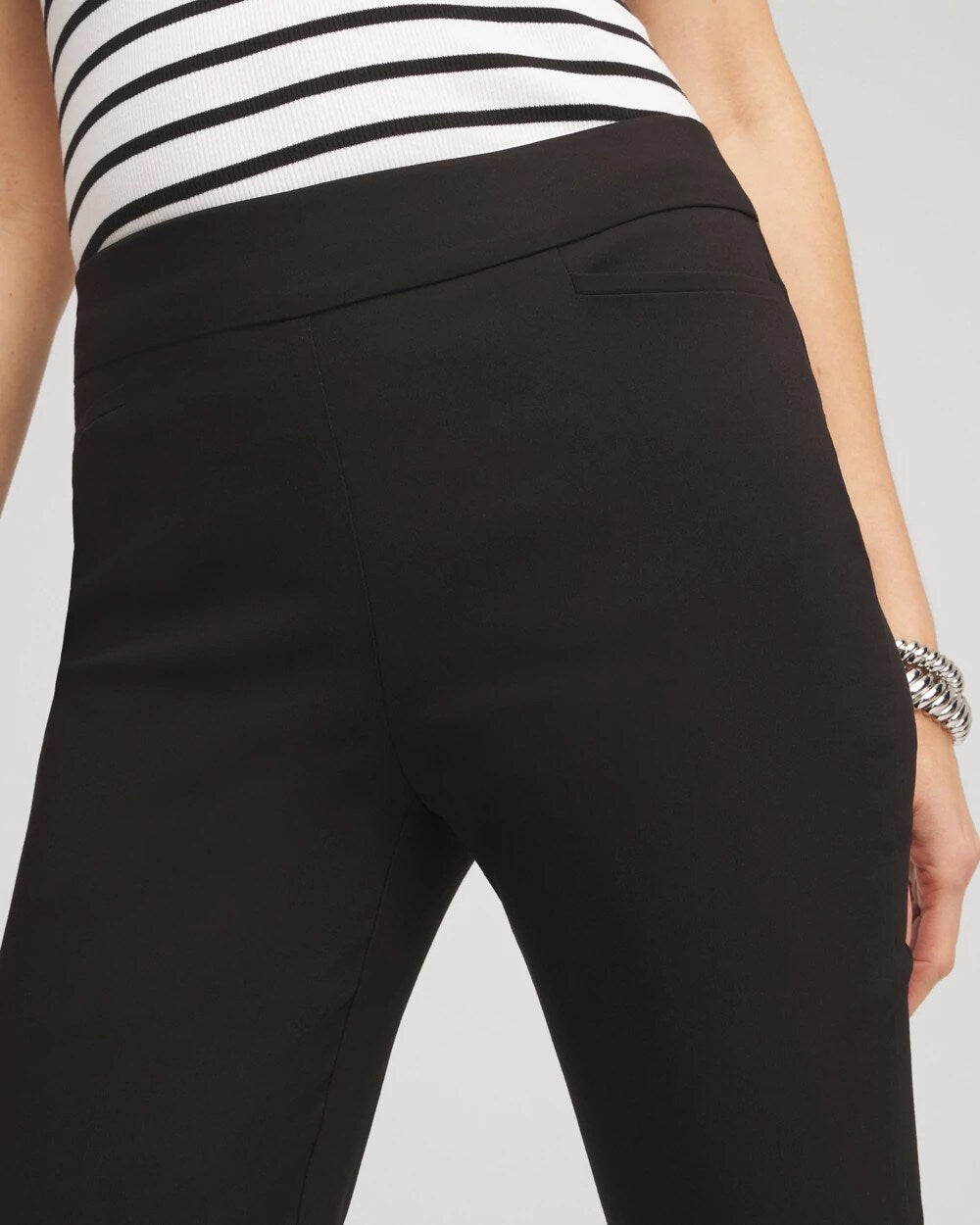 Brigitte Pull-On Slim Cropped Pants
