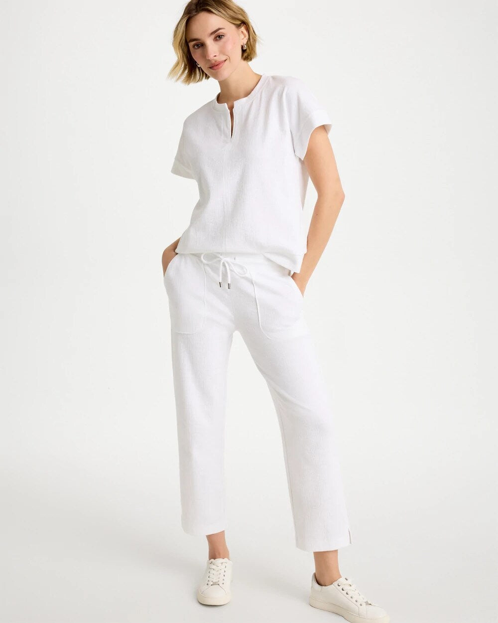 Zenergy Crosshatch Knit Cropped Pants