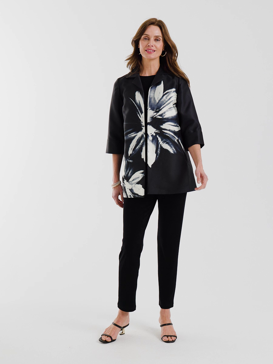 Travelers Collection Floral Long Jacket