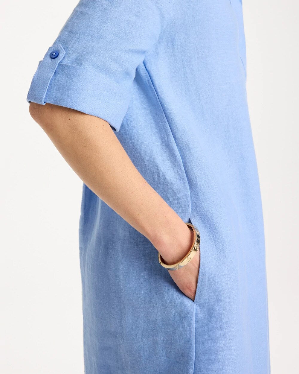 Linen Flounce Dress