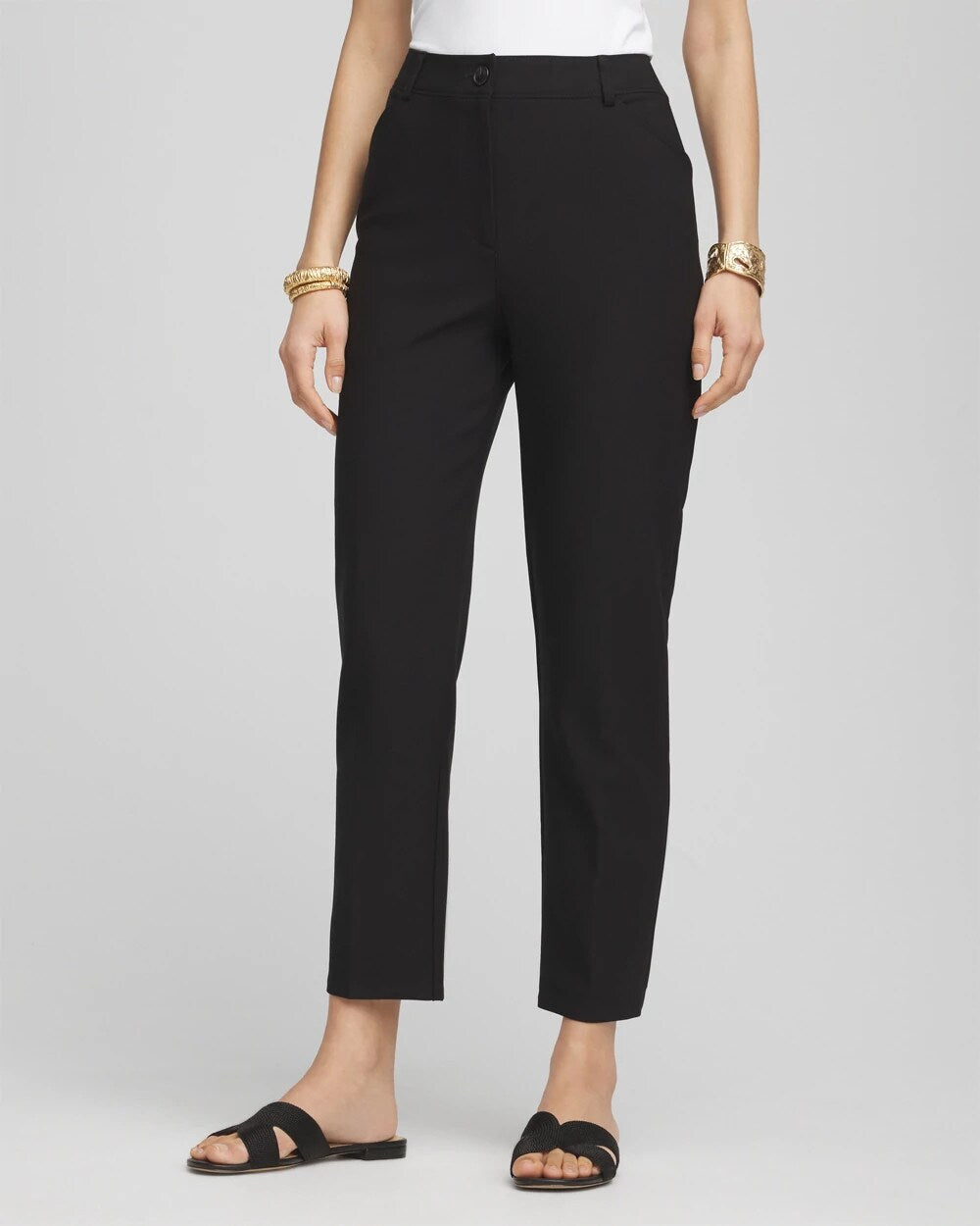 Fly Front Ankle Pants