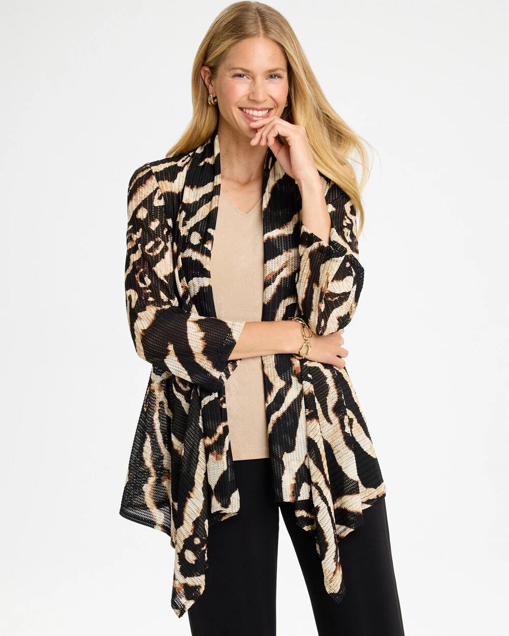 Travelers Safari Wheat Mesh Cardigan
