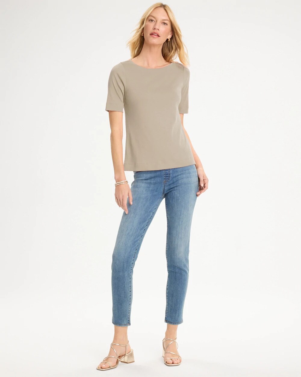 Pima Elbow Sleeve Tee