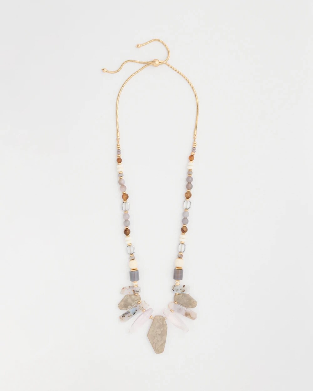 Adjustable Genuine Stone Neutral Necklace