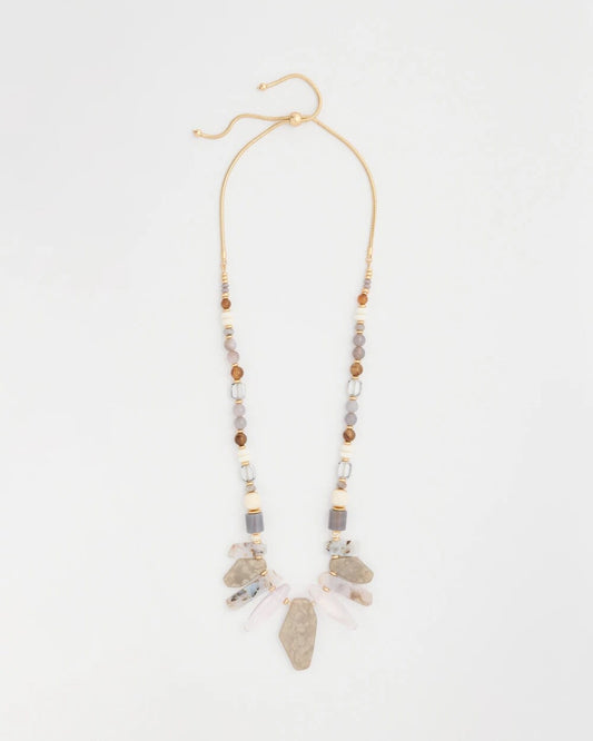 Adjustable Genuine Stone Neutral Necklace