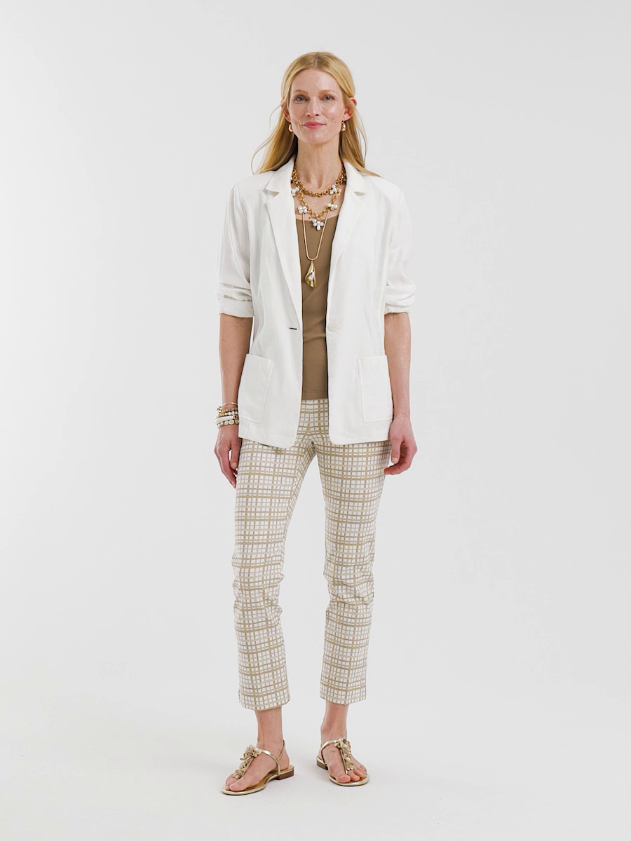 Brigitte Plaid Cropped Pants