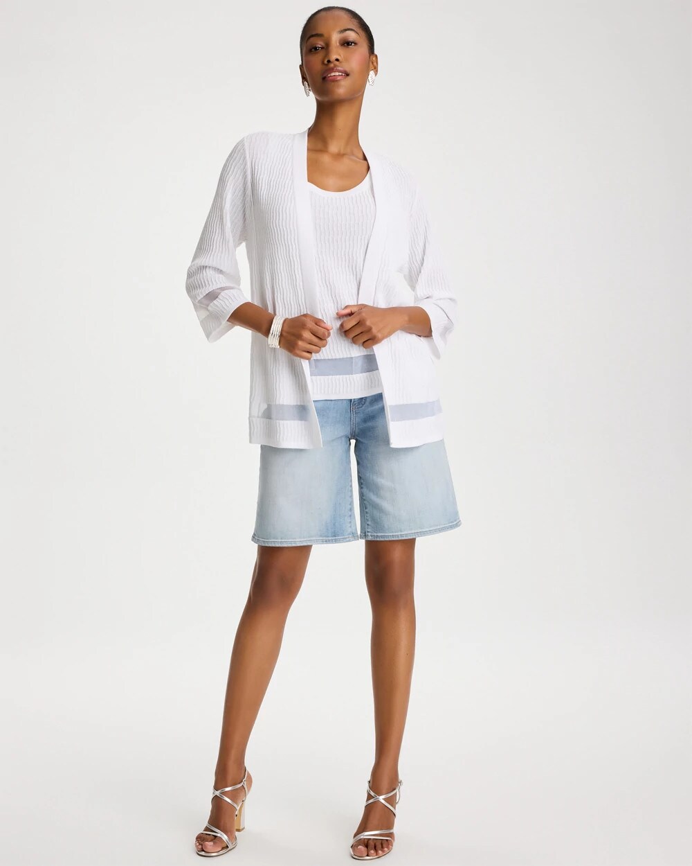 Travelers Sheer Stripe Cardigan