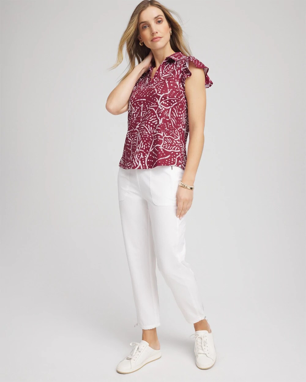 Zenergy UPF Printed Polo Top