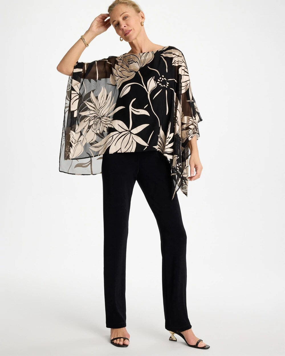 Travelers Burnout Floral Chiffon Top