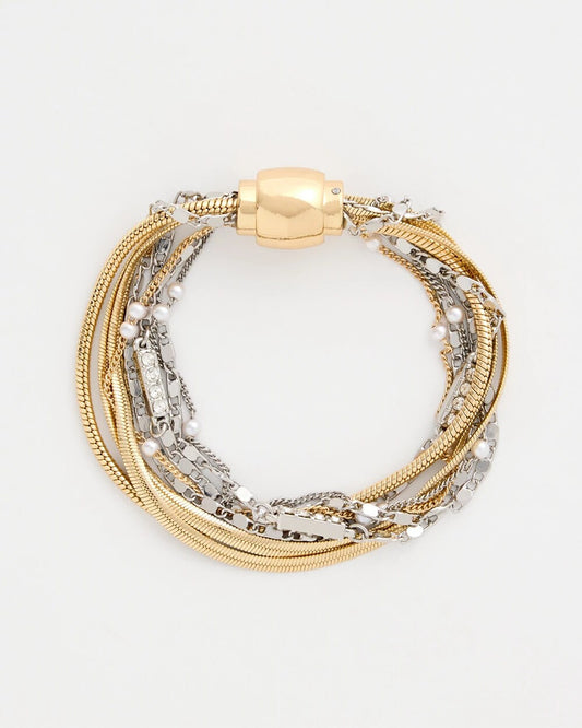 Mixed-Metal Magnetic Bracelet