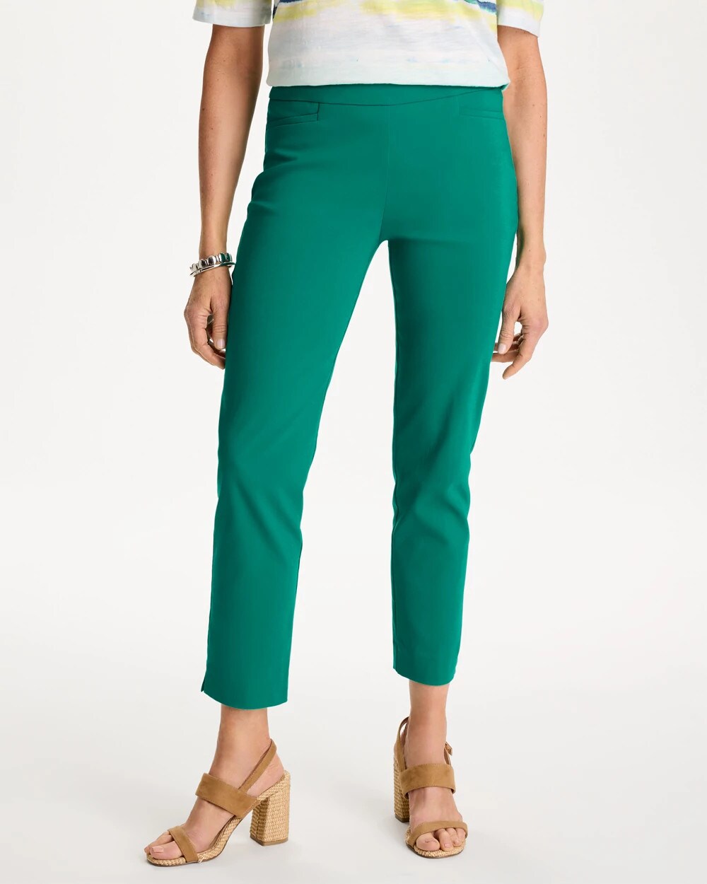 Brigitte Slim Pull-On Crop Pant