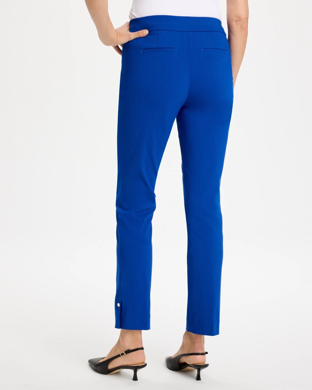 Brigitte Slim Button Hem Pants