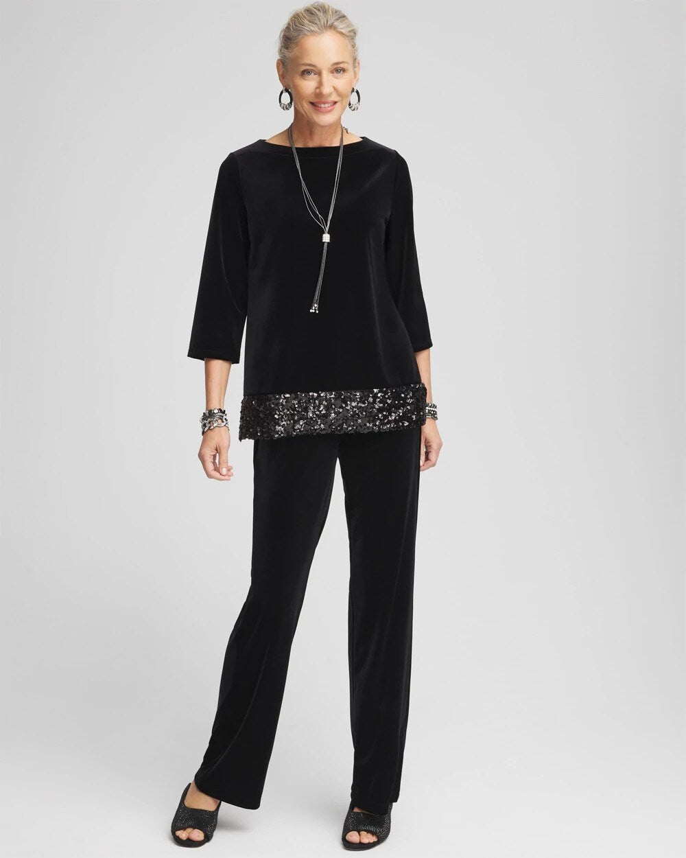 Travelers Velvet Sequin Tunic
