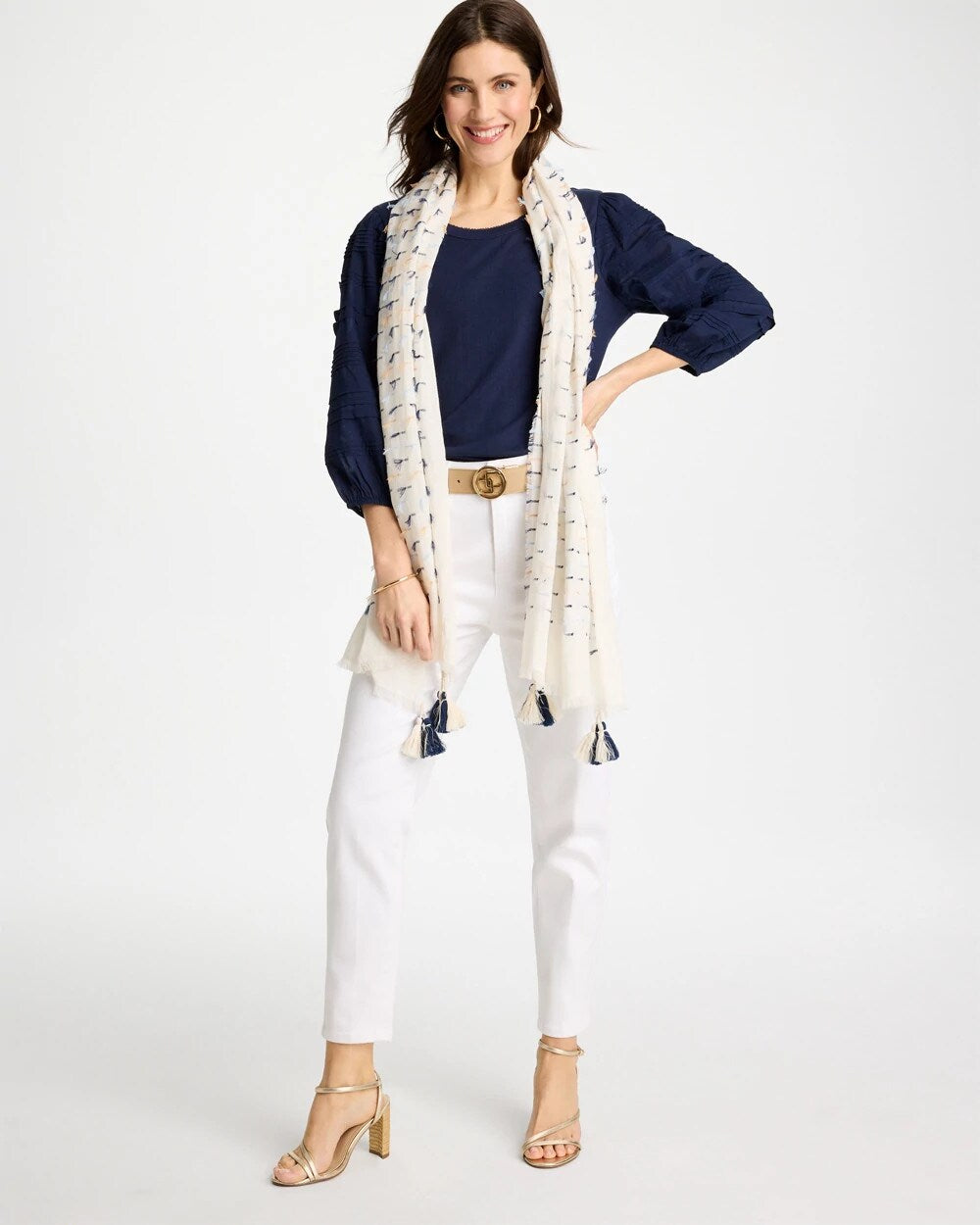 Fringe Oblong Scarf