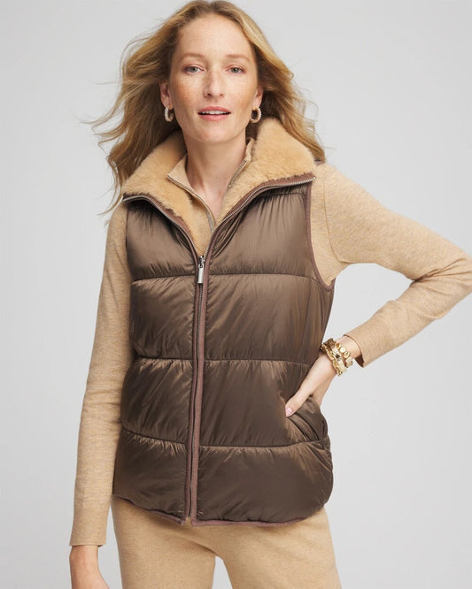 Zenergy Reversible Faux-Fur Vest