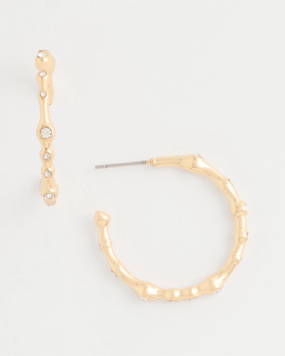 Goldtone Front-To-Back Hoop Earrings
