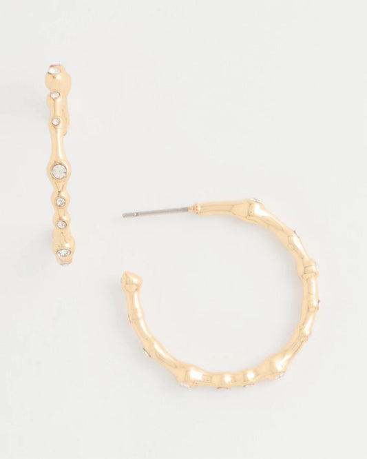 Goldtone Front-To-Back Hoop Earrings