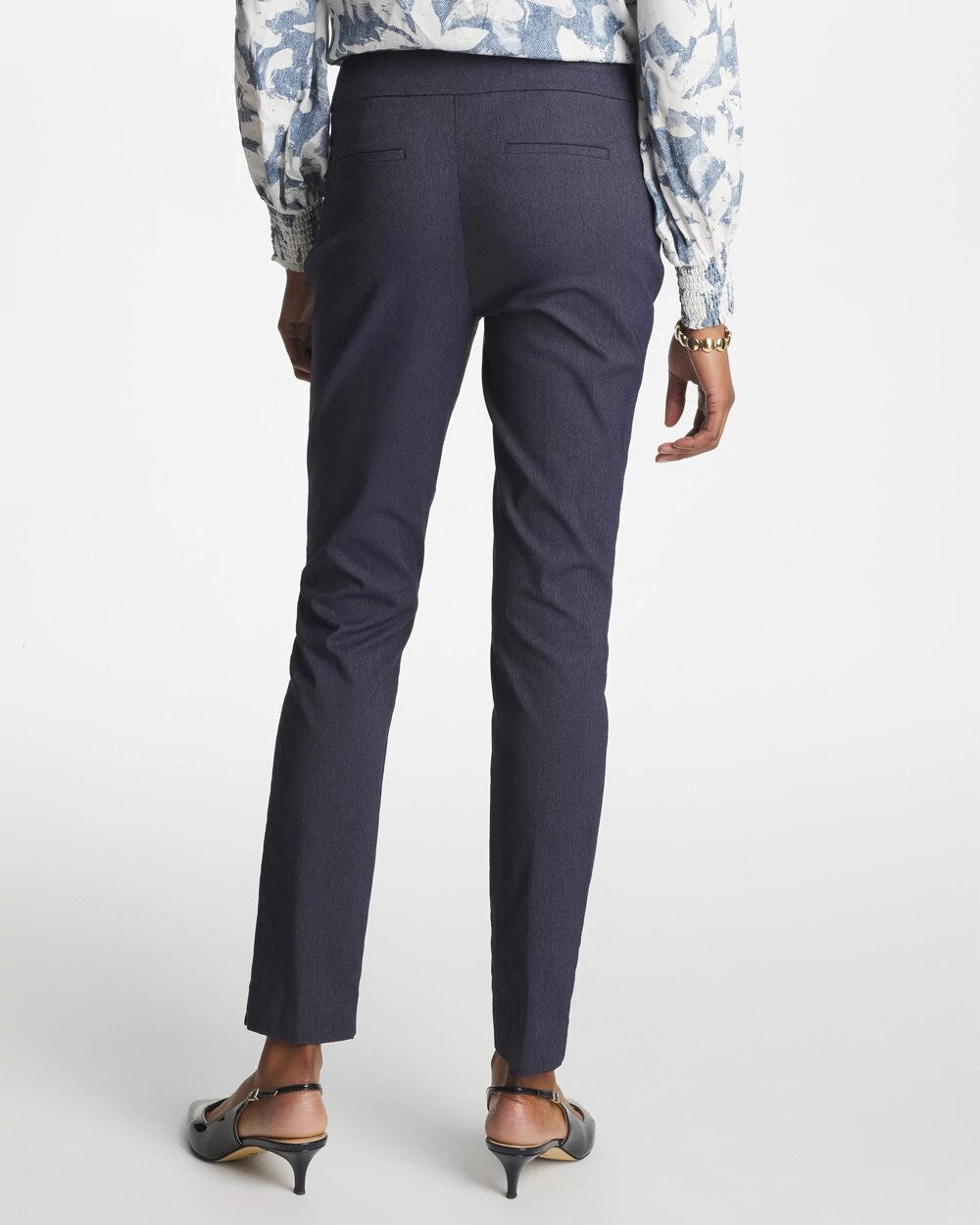 Indigo Brigitte Slim Pull-On Ankle Pants