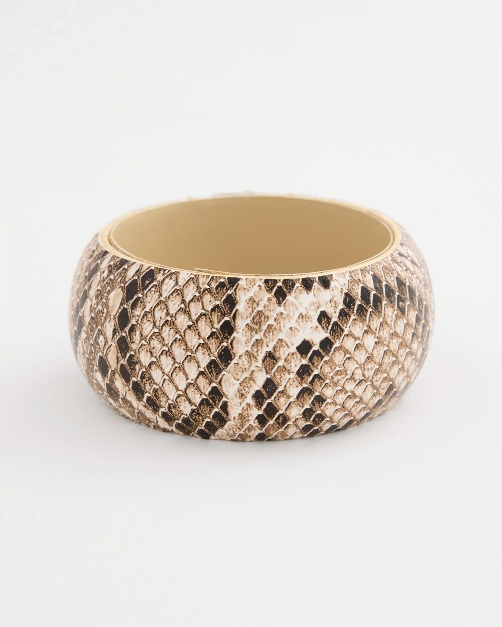Snake Textured Rounded Bangle