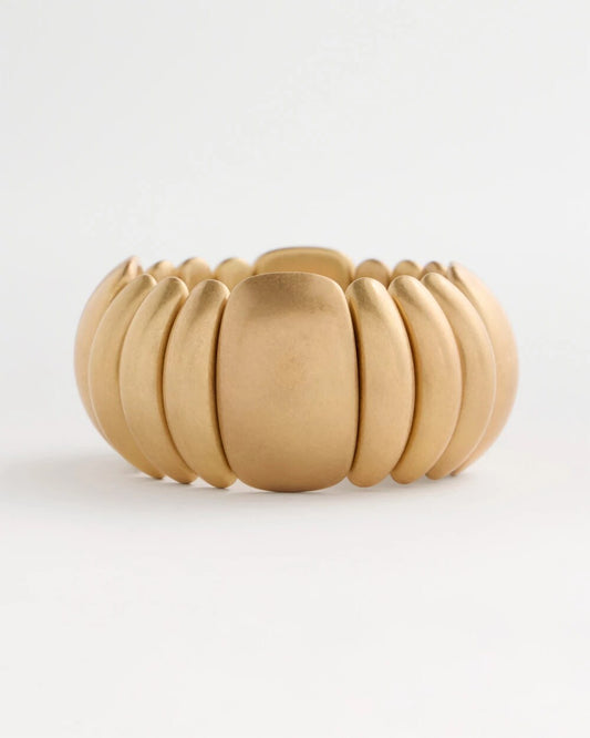 Goldtone Stretch Cuff Bracelet