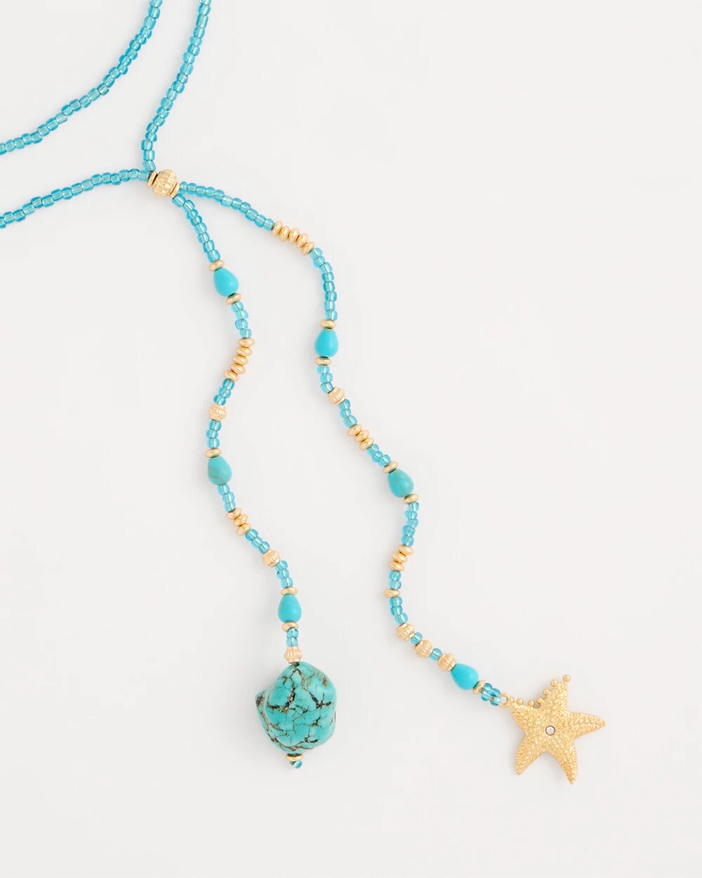 Genuine Turquoise Stone Y-Necklace