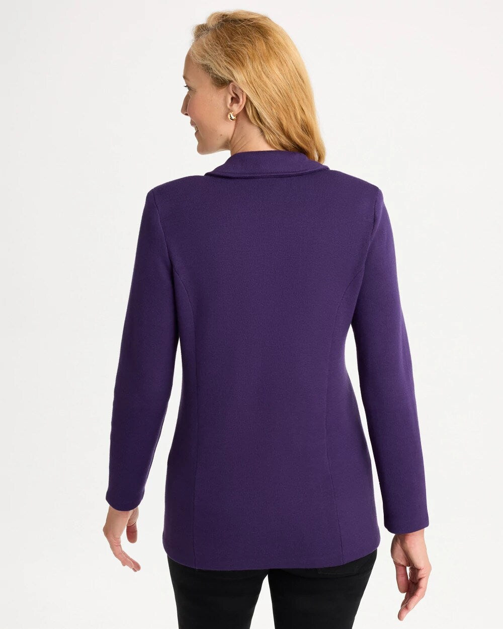 Double-Breasted Sweater Blazer