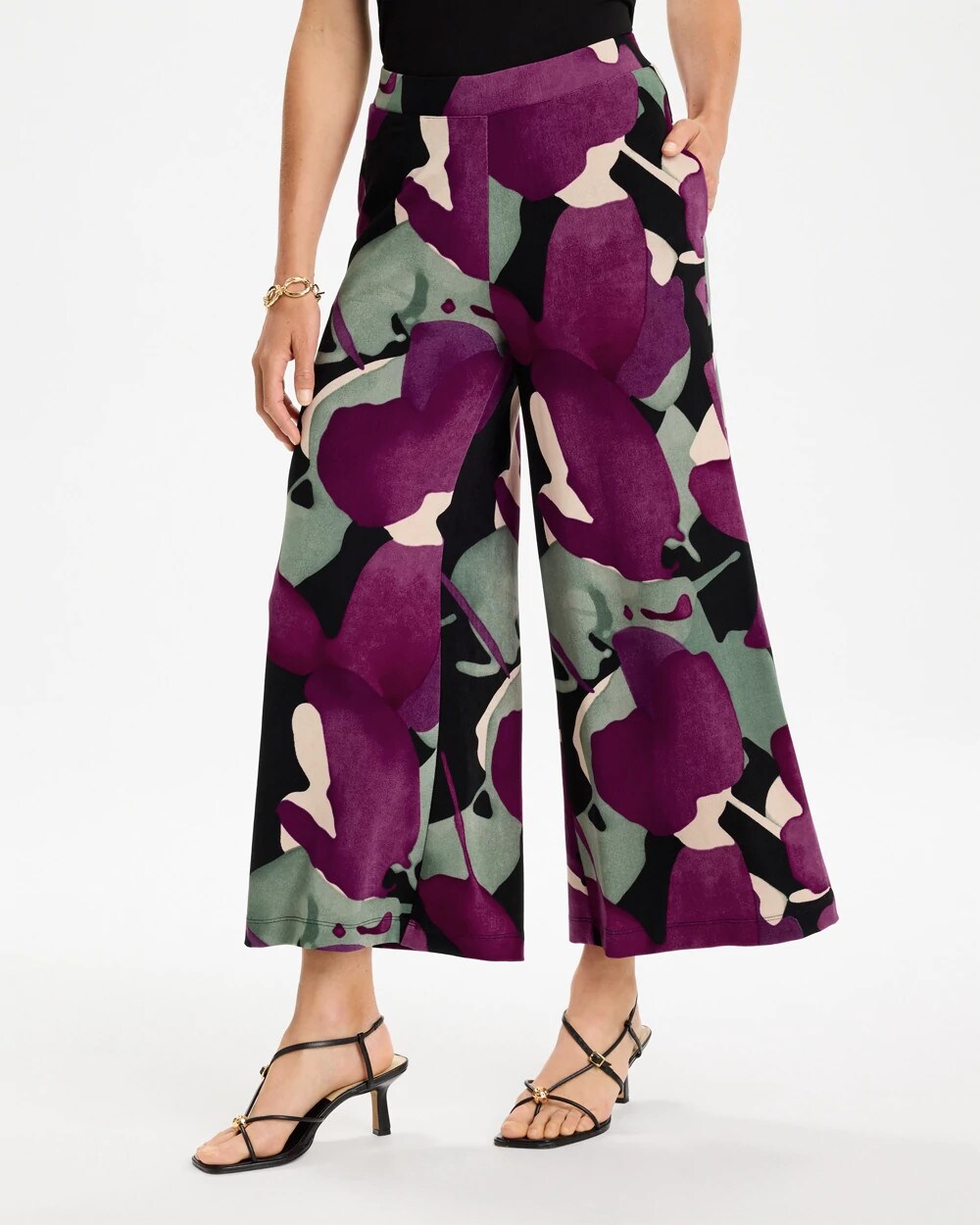 Travelers Wide-Leg Culotte Crop Pants