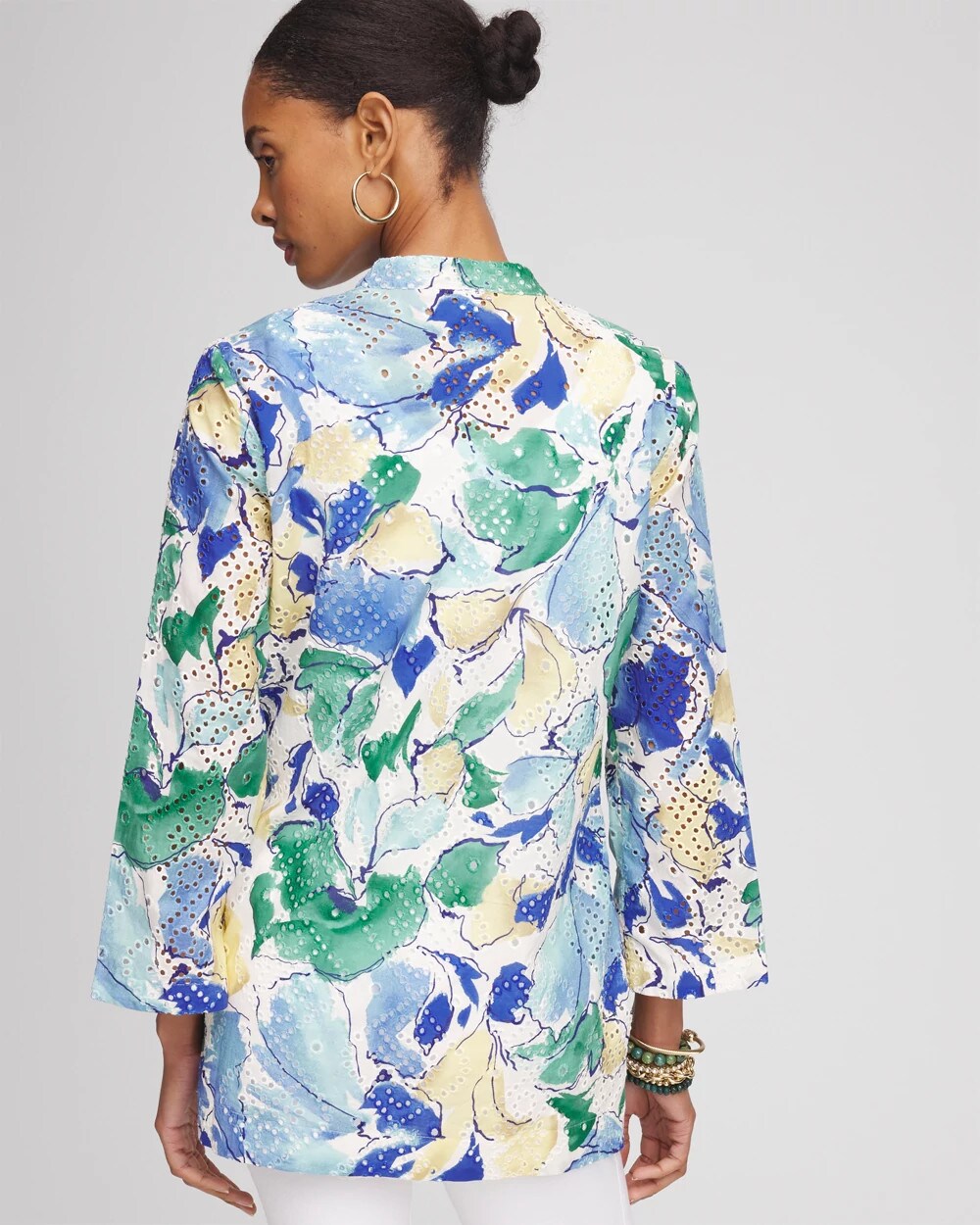 Poplin Deep V-Neck Tunic