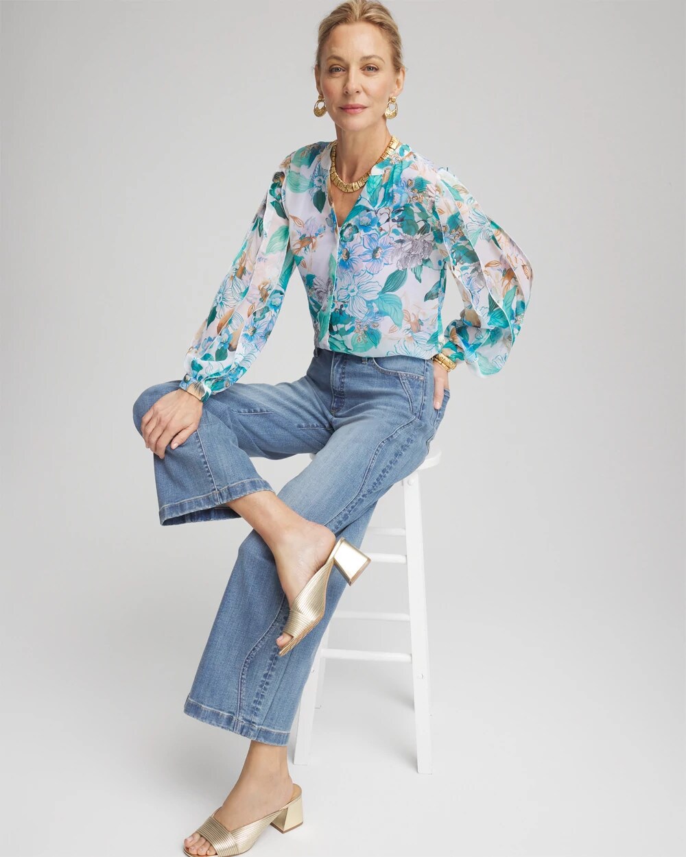Georgette Billow Sleeved Blouse
