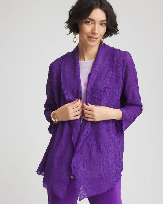 Travelers Collection Floral-Embossed Jacket