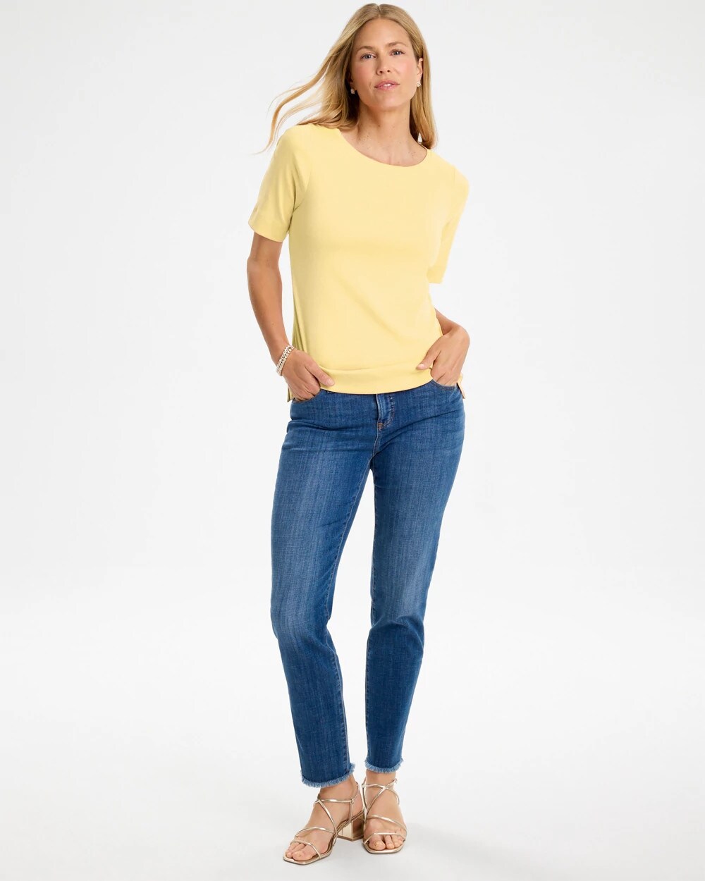Pima Elbow Sleeve Tee