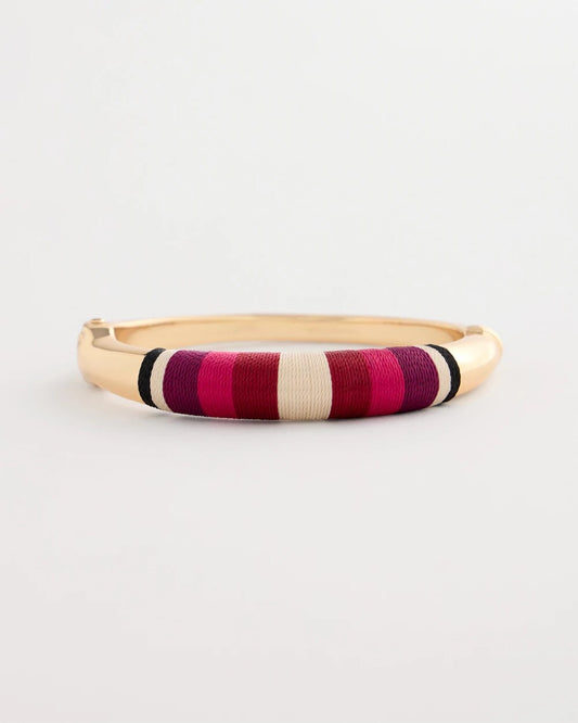 Thread Wrapped Hinge Cuff Bracelet